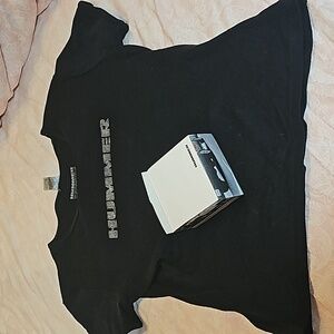 HUMMER T-shirt S Black with rhinestones, Also a HUMMER notepad 4" slightly used